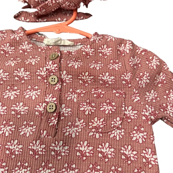 Jessica Simpson one romper size 12 months mauve color with matching headband - Picture 3 of 6